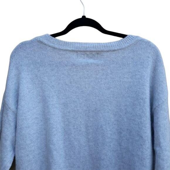 Ellen Tracy Non Itch Pullover Jewel Neck Sweater WEDIRU Stone Heather Gray Sz L - Picture 8 of 11